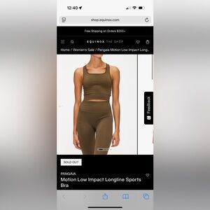 Pangaia Motion Low Impact Longline Sports Bra - Soil Brown